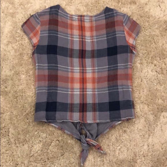 Anthropologie Cloth & Stone Tie Front Blouse - Picture 2 of 6